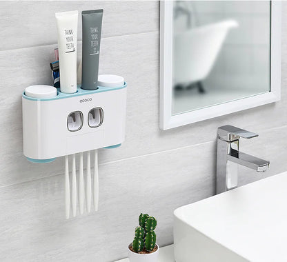 Toothpaste Squeezer, Storage Box, Toothbrush Holder Set