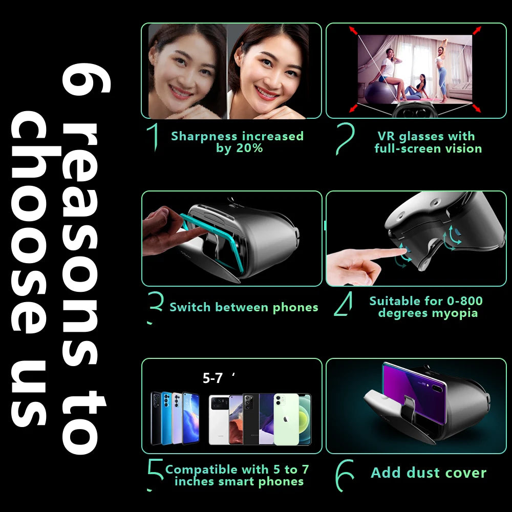 3D VR Glasses Headset