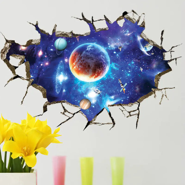 3D Space Wall Stickers - Waterproof PVC Decor