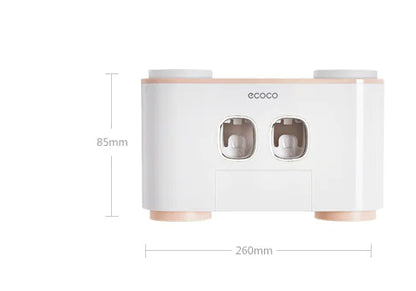 Toothpaste Squeezer, Storage Box, Toothbrush Holder Set