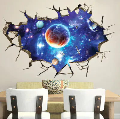 3D Space Wall Stickers - Waterproof PVC Decor